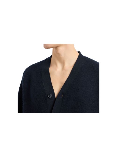 CARDIGAN SCOLLO V IN LANA VERGINE EFFETTO FELPA EMPORIO ARMANI EMPORIO ARMANI | 6D1MX61MJEZ920